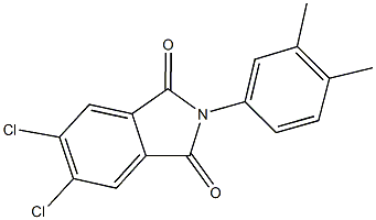 5,6-dichloro-2-(3,4-dimethylphenyl)-1H-isoindole-1,3(2H)-dione Struktur