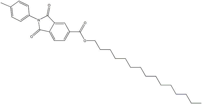 pentadecyl 2-(4-methylphenyl)-1,3-dioxo-5-isoindolinecarboxylate Struktur