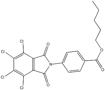 pentyl 4-(4,5,6,7-tetrachloro-1,3-dioxo-1,3-dihydro-2H-isoindol-2-yl)benzoate Struktur