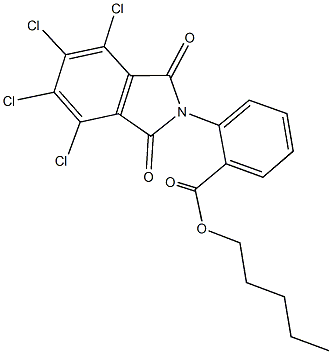 pentyl 2-(4,5,6,7-tetrachloro-1,3-dioxo-1,3-dihydro-2H-isoindol-2-yl)benzoate Struktur