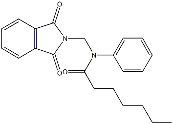 N-[(1,3-dioxo-1,3-dihydro-2H-isoindol-2-yl)methyl]-N-phenylheptanamide Struktur