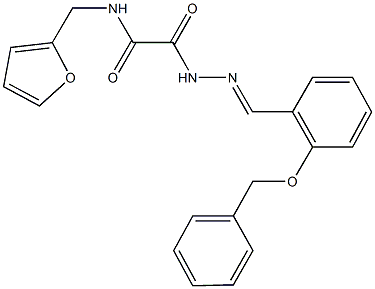 2-{2-[2-(benzyloxy)benzylidene]hydrazino}-N-(2-furylmethyl)-2-oxoacetamide Struktur