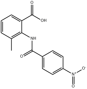 2-({4-nitrobenzoyl}amino)-3-methylbenzoic acid Struktur