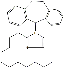 1-(10,11-dihydro-5H-dibenzo[a,d]cyclohepten-5-yl)-2-undecyl-1H-imidazole Struktur