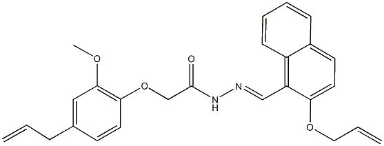 2-(4-allyl-2-methoxyphenoxy)-N'-{[2-(allyloxy)-1-naphthyl]methylene}acetohydrazide Struktur