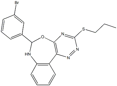 6-(3-bromophenyl)-3-(propylsulfanyl)-6,7-dihydro[1,2,4]triazino[5,6-d][3,1]benzoxazepine Struktur