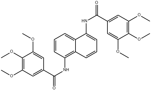 3,4,5-trimethoxy-N-{5-[(3,4,5-trimethoxybenzoyl)amino]-1-naphthyl}benzamide Struktur