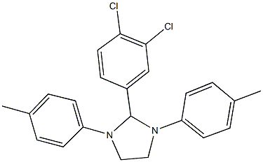 2-(3,4-dichlorophenyl)-1,3-bis(4-methylphenyl)imidazolidine Struktur