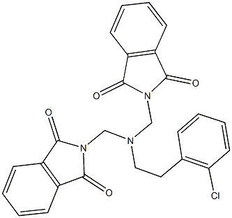 2-({[2-(2-chlorophenyl)ethyl][(1,3-dioxo-1,3-dihydro-2H-isoindol-2-yl)methyl]amino}methyl)-1H-isoindole-1,3(2H)-dione Struktur