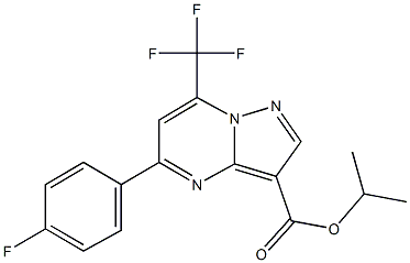 isopropyl 5-(4-fluorophenyl)-7-(trifluoromethyl)pyrazolo[1,5-a]pyrimidine-3-carboxylate Struktur