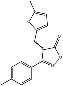 4-[(5-methyl-2-furyl)methylene]-3-(4-methylphenyl)-5(4H)-isoxazolone Struktur