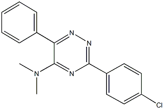 N-[3-(4-chlorophenyl)-6-phenyl-1,2,4-triazin-5-yl]-N,N-dimethylamine Struktur