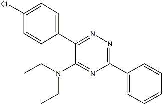 N-[6-(4-chlorophenyl)-3-phenyl-1,2,4-triazin-5-yl]-N,N-diethylamine Struktur