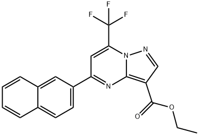 ethyl 5-(2-naphthyl)-7-(trifluoromethyl)pyrazolo[1,5-a]pyrimidine-3-carboxylate Struktur