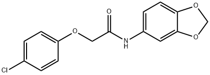 N-(1,3-benzodioxol-5-yl)-2-(4-chlorophenoxy)acetamide Struktur