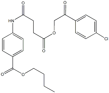 butyl 4-({4-[2-(4-chlorophenyl)-2-oxoethoxy]-4-oxobutanoyl}amino)benzoate Struktur