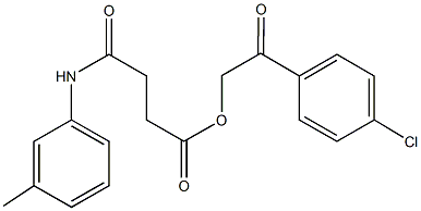 2-(4-chlorophenyl)-2-oxoethyl 4-oxo-4-(3-toluidino)butanoate Struktur