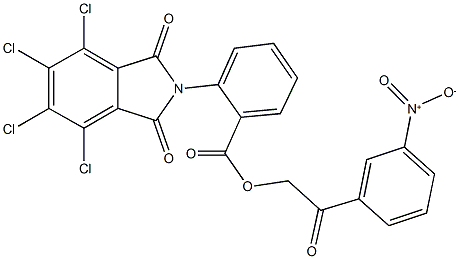 2-{3-nitrophenyl}-2-oxoethyl 2-(4,5,6,7-tetrachloro-1,3-dioxo-1,3-dihydro-2H-isoindol-2-yl)benzoate Struktur