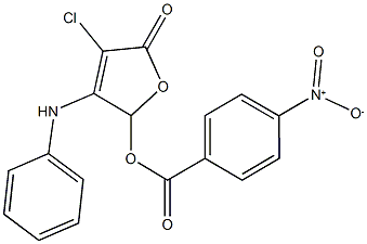 3-anilino-4-chloro-5-oxo-2,5-dihydro-2-furanyl 4-nitrobenzoate Struktur