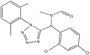 (2,4-dichlorophenyl)[1-(2,6-dimethylphenyl)-1H-tetraazol-5-yl]methyl(methyl)formamide Struktur