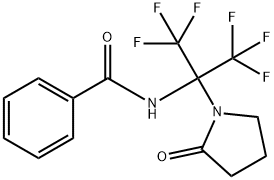 N-[2,2,2-trifluoro-1-(2-oxo-1-pyrrolidinyl)-1-(trifluoromethyl)ethyl]benzamide Struktur