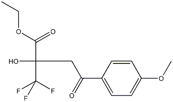 ethyl 2-hydroxy-4-(4-methoxyphenyl)-4-oxo-2-(trifluoromethyl)butanoate Struktur