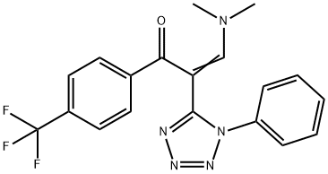 3-(dimethylamino)-2-(1-phenyl-1H-tetraazol-5-yl)-1-[4-(trifluoromethyl)phenyl]-2-propen-1-one Struktur