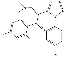 2-[1-(4-chlorophenyl)-1H-tetraazol-5-yl]-1-(2,4-difluorophenyl)-3-(dimethylamino)-2-propen-1-one Struktur