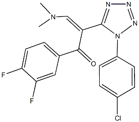 2-[1-(4-chlorophenyl)-1H-tetraazol-5-yl]-1-(3,4-difluorophenyl)-3-(dimethylamino)-2-propen-1-one Struktur