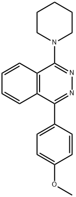 1-(4-methoxyphenyl)-4-(1-piperidinyl)phthalazine Struktur