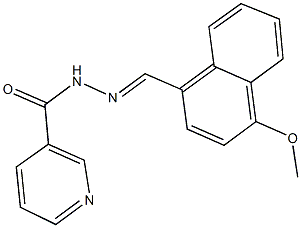 N'-[(4-methoxy-1-naphthyl)methylene]nicotinohydrazide Struktur