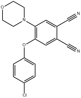 4-(4-chlorophenoxy)-5-(4-morpholinyl)phthalonitrile Struktur