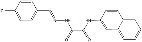 2-[2-(4-chlorobenzylidene)hydrazino]-N-(2-naphthyl)-2-oxoacetamide Struktur