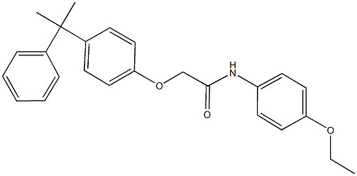 N-(4-ethoxyphenyl)-2-[4-(1-methyl-1-phenylethyl)phenoxy]acetamide Struktur