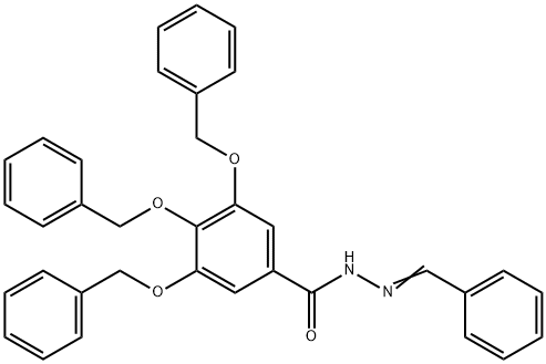 N'-benzylidene-3,4,5-tris(benzyloxy)benzohydrazide Struktur