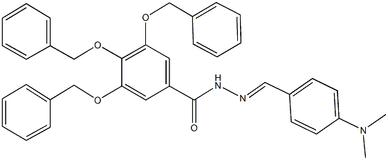 3,4,5-tris(benzyloxy)-N'-[4-(dimethylamino)benzylidene]benzohydrazide Struktur