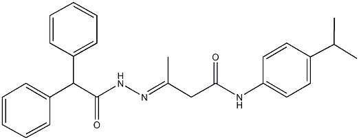 3-[(diphenylacetyl)hydrazono]-N-(4-isopropylphenyl)butanamide Struktur