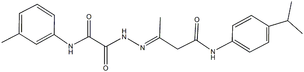 N-(4-isopropylphenyl)-3-{[oxo(3-toluidino)acetyl]hydrazono}butanamide Struktur