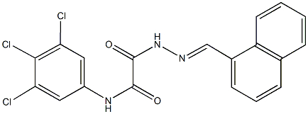 2-[2-(1-naphthylmethylene)hydrazino]-2-oxo-N-(3,4,5-trichlorophenyl)acetamide Struktur