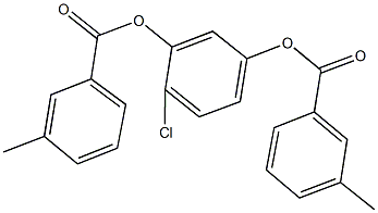 2-chloro-5-[(3-methylbenzoyl)oxy]phenyl 3-methylbenzoate Struktur