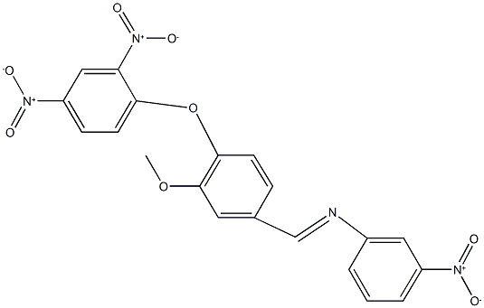 N-[4-(2,4-dinitrophenoxy)-3-methoxybenzylidene]-3-nitroaniline Struktur