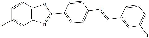 N-(3-iodobenzylidene)-N-[4-(5-methyl-1,3-benzoxazol-2-yl)phenyl]amine Struktur