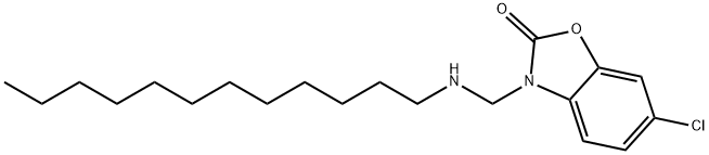 6-chloro-3-[(dodecylamino)methyl]-1,3-benzoxazol-2(3H)-one Struktur