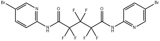 N~1~,N~5~-bis(5-bromo-2-pyridinyl)-2,2,3,3,4,4-hexafluoropentanediamide Struktur