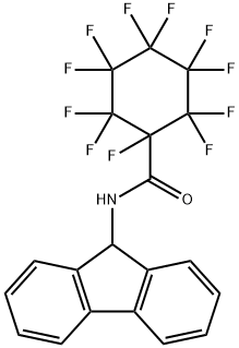 N-(9H-fluoren-9-yl)-1,2,2,3,3,4,4,5,5,6,6-undecafluorocyclohexanecarboxamide Struktur