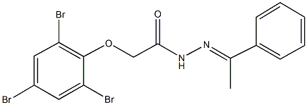 N'-(1-phenylethylidene)-2-(2,4,6-tribromophenoxy)acetohydrazide Struktur