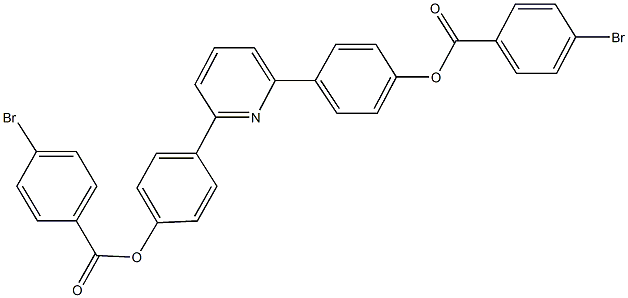 4-(6-{4-[(4-bromobenzoyl)oxy]phenyl}-2-pyridinyl)phenyl 4-bromobenzoate Struktur