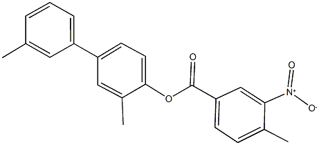 3,3'-dimethyl[1,1'-biphenyl]-4-yl 3-nitro-4-methylbenzoate Struktur