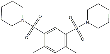 1-{[2,4-dimethyl-5-(1-piperidinylsulfonyl)phenyl]sulfonyl}piperidine Struktur