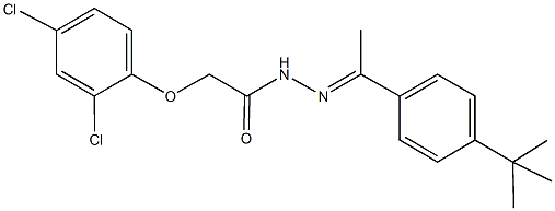 N'-[1-(4-tert-butylphenyl)ethylidene]-2-(2,4-dichlorophenoxy)acetohydrazide Struktur